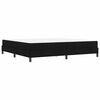 vidaXL Boxspringbett mit Matratze Schwarz 200 x 200 cm Stoff