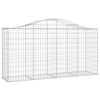 vidaXL Gabionen mit Hochbogen 6 Stk. 200x50x100/120cm Verzinktes Eisen