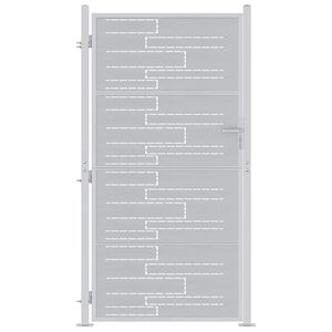 vidaXL Gartentor 85 x 196 cm Edelstahl Silber Abschlie&szlig;bar