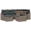 vidaXL Garten-Sofa-Set 7 stk. Grau Poly-Rattan
