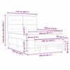 vidaXL Boxspringbett mit Matratze Dunkelgrau 140 x 190 cm Stoff