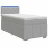 vidaXL Boxspringbett mit Matratze Hellgrau 80 x 200 cm Stoff