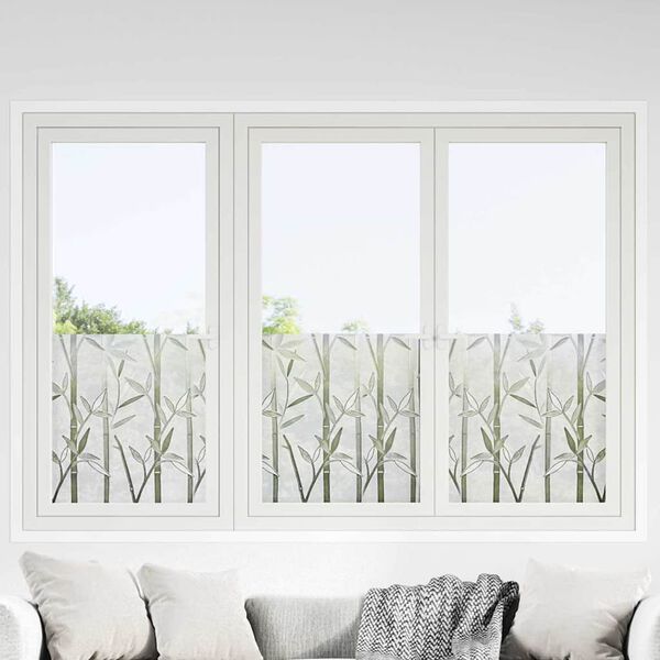 vidaXL Statisches Fensterfolie Bambus-Muster 45 x 500 cm PVC