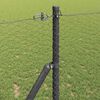 vidaXL Zaunpfosten Grau 10 x 1 m (25 mm Maschen) Stahl und PVC