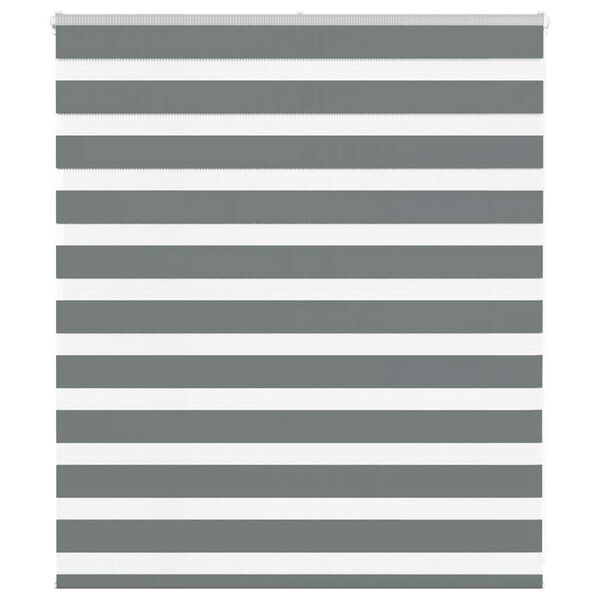 vidaXL Doppelrollo Dunkelgrau 125x100 cm Stoffbreite 120,9 cm Polyester