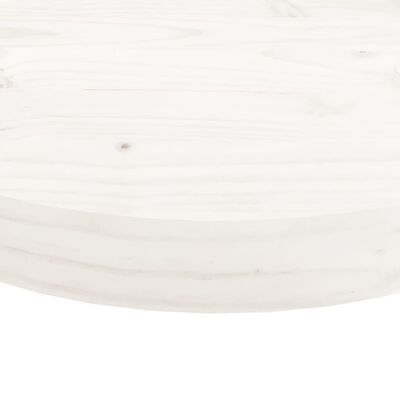 vidaXL Tischplatte Rund Weiß Ø70x3 cm Massivholz Kiefer
