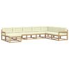 vidaXL Outdoor-Sofagarnitur 8 stk. Wei&szlig; und Creme