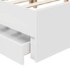 vidaXL Bettrahmen mit Schubladen Wei&szlig; 200 x 200 cm Ingenieurs Holz