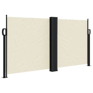 vidaXL Seitenmarkise Ausziehbar Creme 120x1200 cm