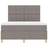vidaXL Boxspringbett mit Matratze Taupe 140 x 190 cm Stoff