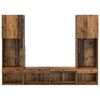 vidaXL TV Wand Einheiten mit LED mit LED 5 pcs Altholz Holzwerkstoff