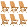 vidaXL 7-tlg. Garten-Essgruppe Massivholz Teak