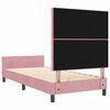 vidaXL Boxspringbett mit Kopfteil Rosa 100 x 200 cm Samt