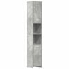 vidaXL Badezimmerschrank Betongrau 30x30x183,5 cm Holzwerkstoff