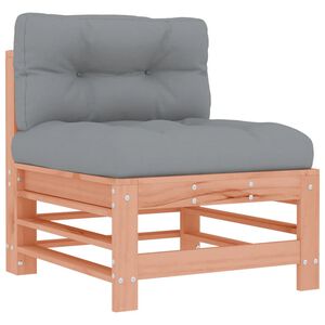 vidaXL Mittelsofa mit Kissen Massivholz Douglasie