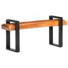 vidaXL Sitzbank 120 cm Schwarz und Braun Echtes Ziegenleder