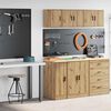 vidaXL Garagenschr&auml;nke 2 Stk. Artisan-Eiche Holzwerkstoff