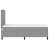 vidaXL Boxspringbett mit Matratze Hellgrau 90 x 190 cm Stoff