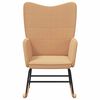vidaXL Schaukelstuhl Beige Sherpa-Stoff