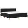 vidaXL LED Boxspringbett mit Kopfteil Schwarz 180 x 200 cm Stoff