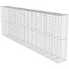 vidaXL Gabionenwand mit Abdeckung Verzinkter Stahl 600x50x200 cm