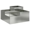 vidaXL Gartenblumentopf Silber 80 x 80 x 48 cm Verzinkter Stahl