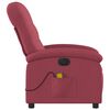 vidaXL Massagesessel Elektrisch Weinrot Stoff