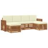 vidaXL Outdoor-Sofagarnitur 6 stk. Natur und Creme