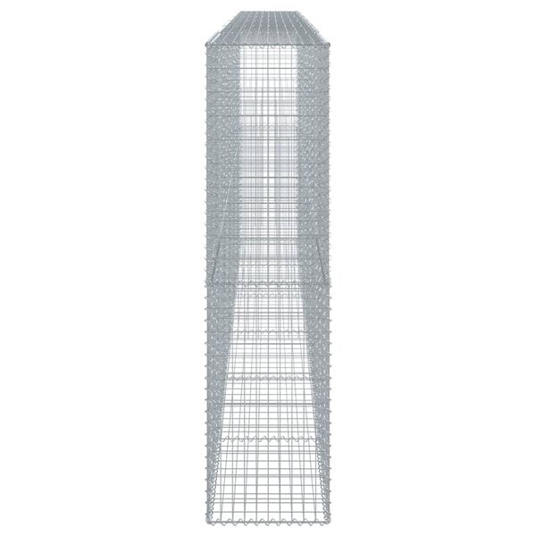 vidaXL Gabione mit Deckel 600x50x200 cm Verzinktes Eisen