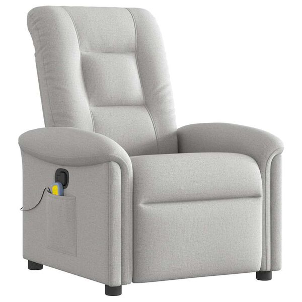 vidaXL Massagesessel Wolkengrau Stoff