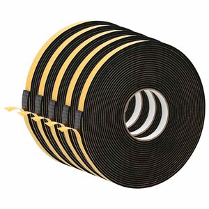 vidaXL Selbstklebendes Schaumstoffband 5 pcs Schwarz 10mm x 10m