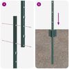 vidaXL Zaunpfosten 5 pcs Gr&uuml;n 160 cm Stahl