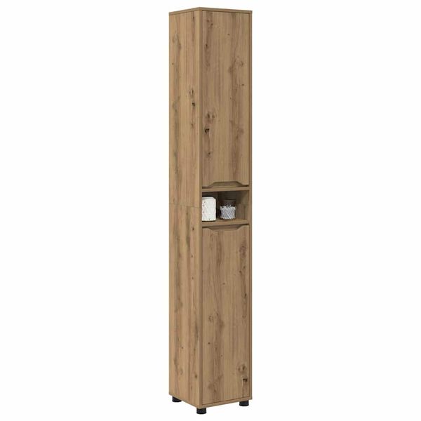 vidaXL Badezimmerschrank mit Regal Artisan-Eiche 30,5 x 30 x 195 cm