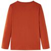 Kinder-Langarmshirt Rostbraun 140