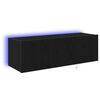 vidaXL TV-Wandschrank 2 pcs Schwarz Eichen-Optik 100 x 35 x 31 cm
