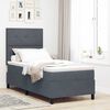 vidaXL Boxspringbett mit Matratze Dunkelgrau 80 x 200 cm Stoff