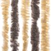 vidaXL Fliegenvorhang Dunkelbraun und Beige 100x200 cm Chenille