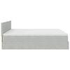 vidaXL Ottoman-Bett mit Matratzen & LEDs Hellgrau 200x200 cm Samt