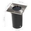 vidaXL Outdoor Bodenleuchten 3 Stk. Quadratisch
