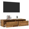 vidaXL TV-Schrank mit LED-Leuchten Altholz-Optik 100x35,5x25 cm
