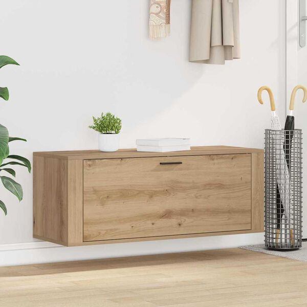 vidaXL Schuhschrank Artisan-Eiche 100 x 35 x 38 cm Holzwerkstoff