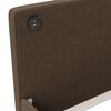 vidaXL Tagesbett USB Dunkelbraun Stoff 90x200 cm