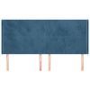 vidaXL Kopfteil mit Ohren Dunkelblau 183x16x118/128 cm Samt