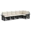 vidaXL Gartensofa-set 6 Stk. Schwarz Poly-Rattan