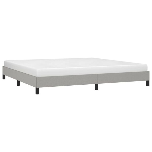 vidaXL Bettgestell ohne Matratze Hellgrau 200x200 cm Stoff