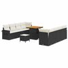 vidaXL Gartensofa-set 11 stk. Schwarz Poly Rattan