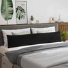 vidaXL Sofakissen 2 St&uuml;ck Schwarz 200 x 40 cm Cordstoff