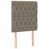 vidaXL Boxspringbett mit Matratze & LED Taupe 80x200 cm Stoff