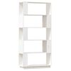 vidaXL B&uuml;cherregal/Raumteiler Wei&szlig; 80x25x163,5 cm Massivholz Kiefer