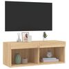 vidaXL TV-Schrank mit LED-Leuchten Sonoma-Eiche 80x30x30 cm